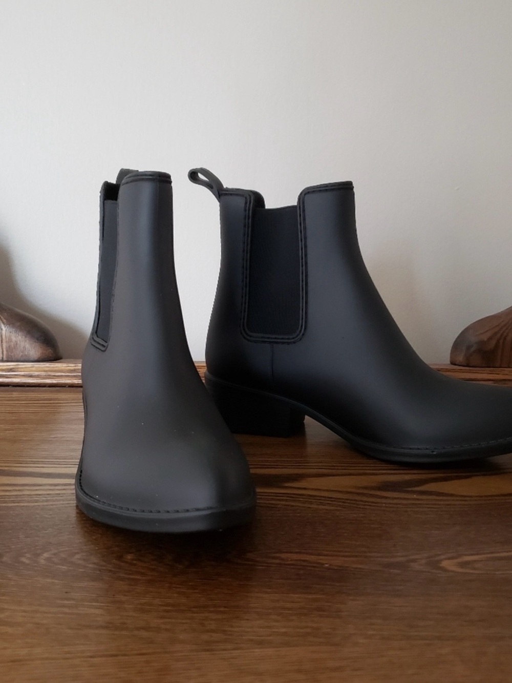 Jeffrey Campbell Black Matte Chelsea Ankle Boots